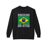 Brazilian Jiu Jitsu Flag 2 BJJ Unisex Midweight Softstyle Fleece Crewneck Sweatshirt Brazilian Jiu Jitsu Flag 2 BJJ Unisex Midweight Softstyle Fleece Crewneck Sweatshirt