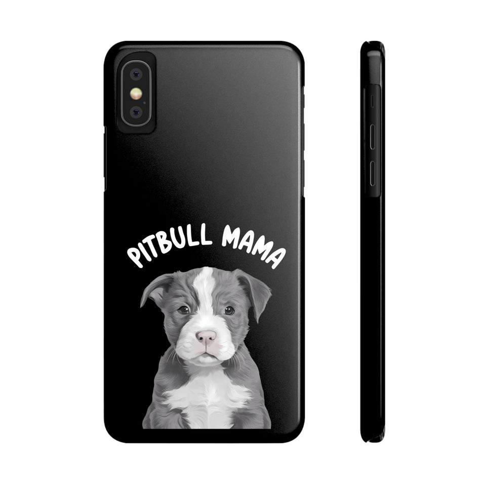 Premium Pitbull Mama iPhone Case | Pitbull Gifts Slim Phone Cases