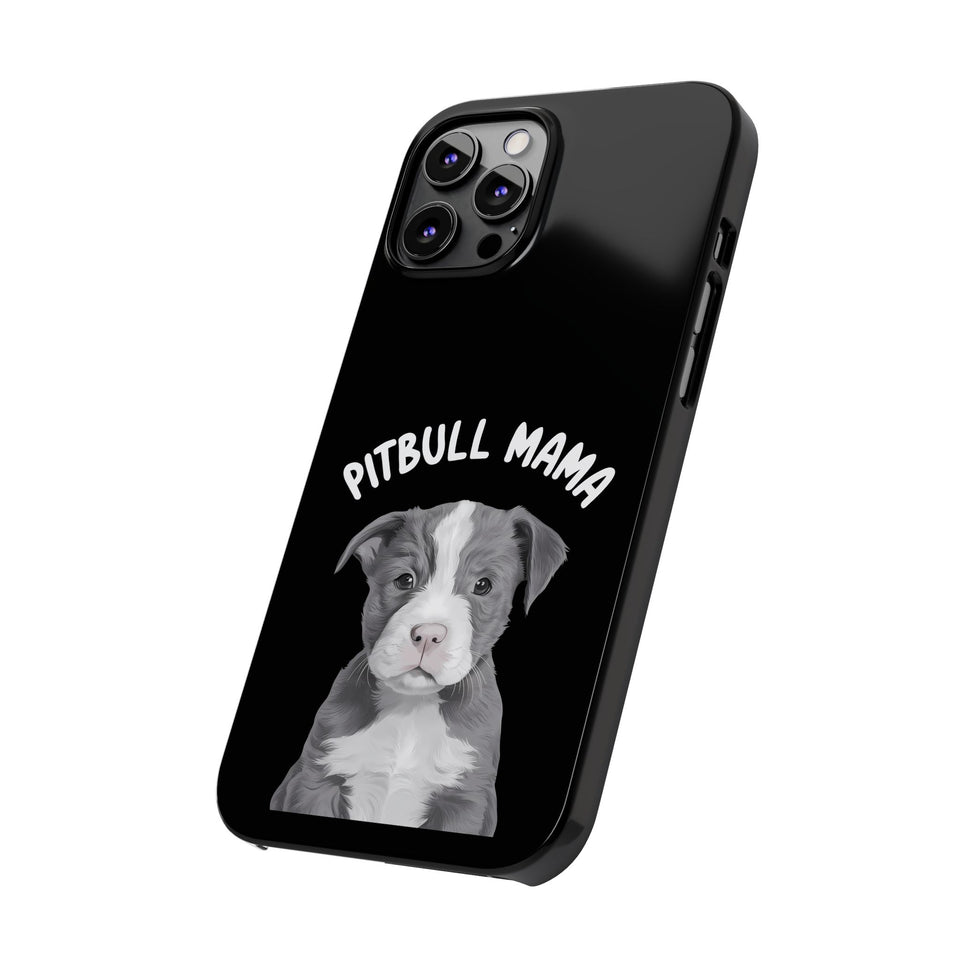 Premium Pitbull Mama iPhone Case | Pitbull Gifts Slim Phone Cases