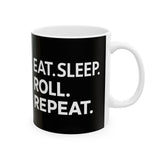 Brazilian Jiu Jitsu Eat Sleep Roll BJJ Ceramic Mug | Brazilian Jiu Jitsu Gifts (11oz) Brazilian Jiu Jitsu Eat Sleep Roll BJJ Ceramic Mug | Brazilian Jiu Jitsu Gifts (11oz)