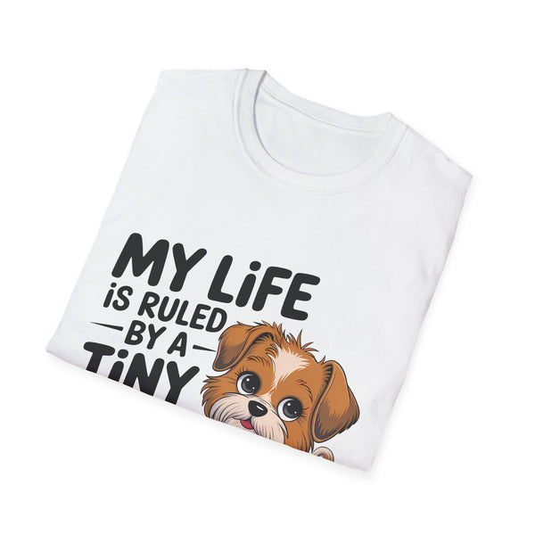 Dog Lover Unisex T-Shirt - My Life Is Ruled By A Tiny Furry Overlord
