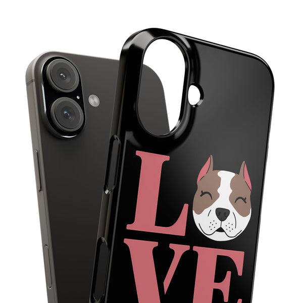 Premium Love Pitbulls iPhone Case | Pitbull Gifts Slim Phone Cases