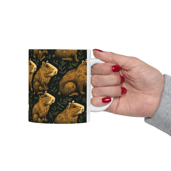 Capybara Mug  | Capybara Coffee Mug | Cute Capy Pattern 2 Coffee Mug 11oz