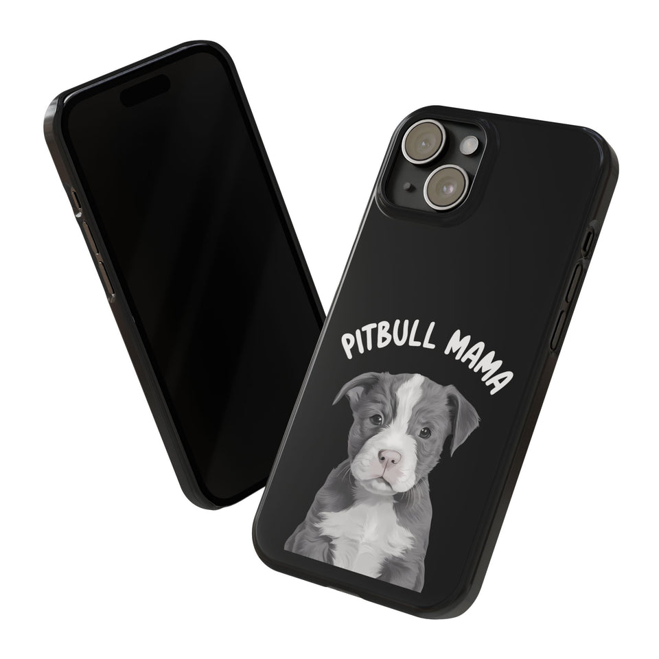Premium Pitbull Mama iPhone Case | Pitbull Gifts Slim Phone Cases