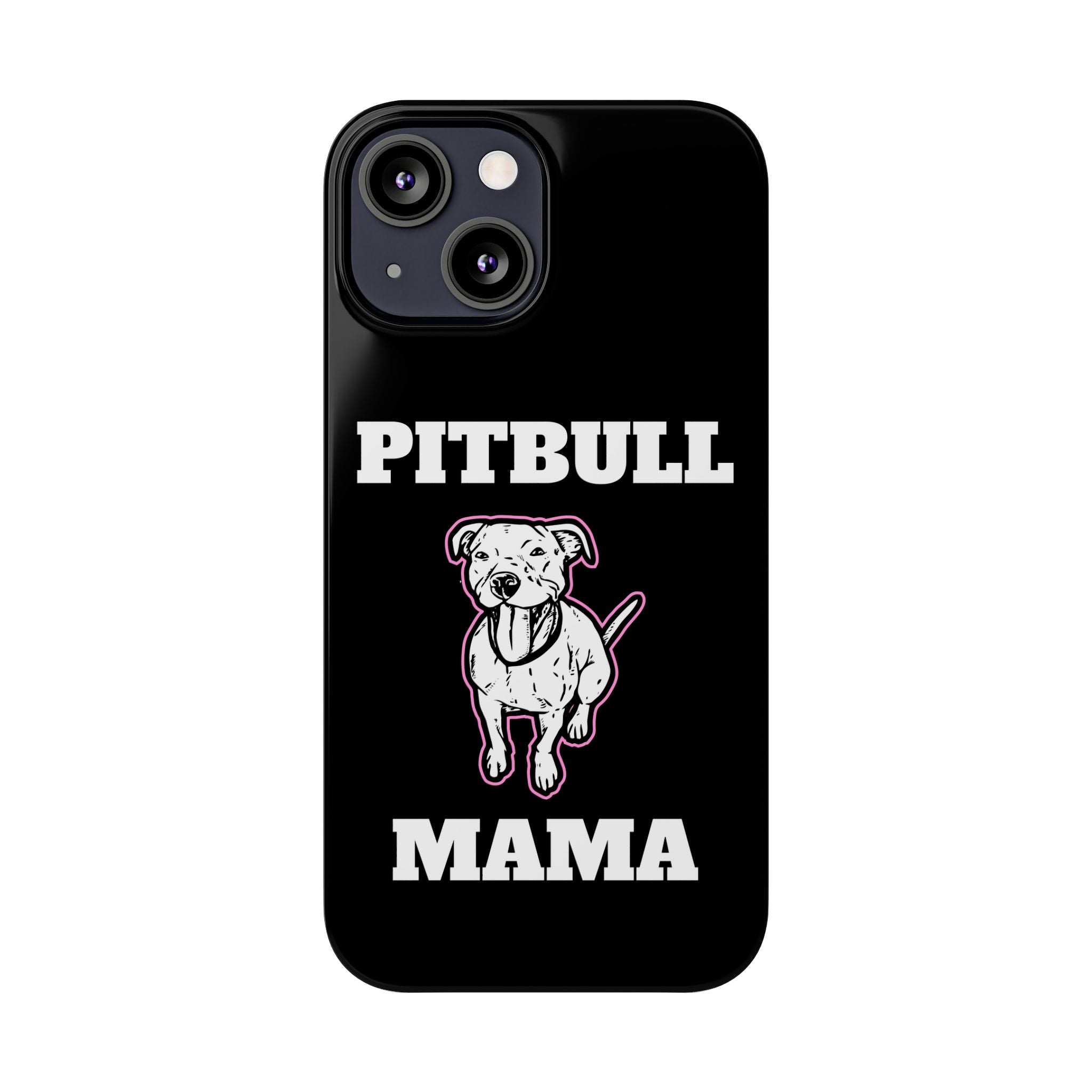 Premium Pitbull Mama 2 iPhone Case | Pitbull Gifts Slim Phone Cases