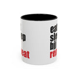 Brazilian Jiu Jitsu Eat Sleep BJJ Repeat | BJJ Accent Coffee Mug Brazilian Jiu Jitsu Eat Sleep BJJ Repeat | BJJ Accent Coffee Mug