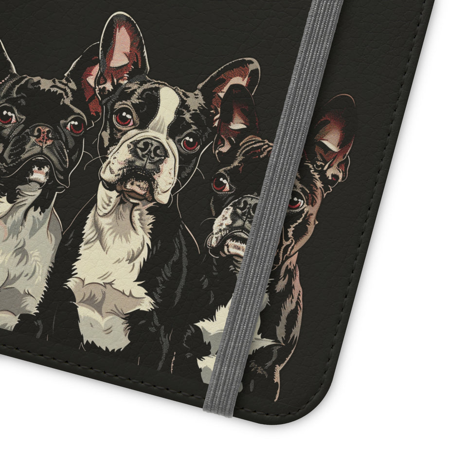 Boston Terrier Phone Case | Boston Terrier Wallet Phone Case | IPhone & Samsung Galaxy Boston Terrier Flip Cases