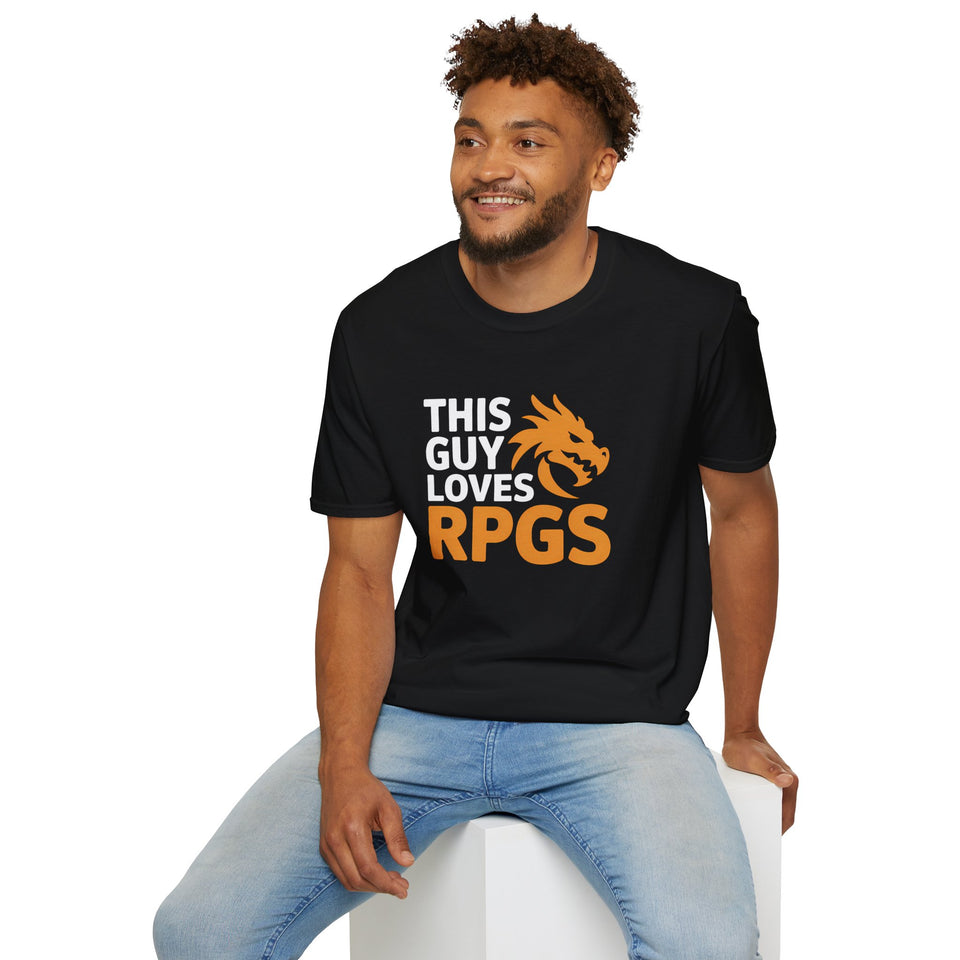RPG Unisex T-Shirt This Guy Loves RPGs Role Playing Games 2 Shirt