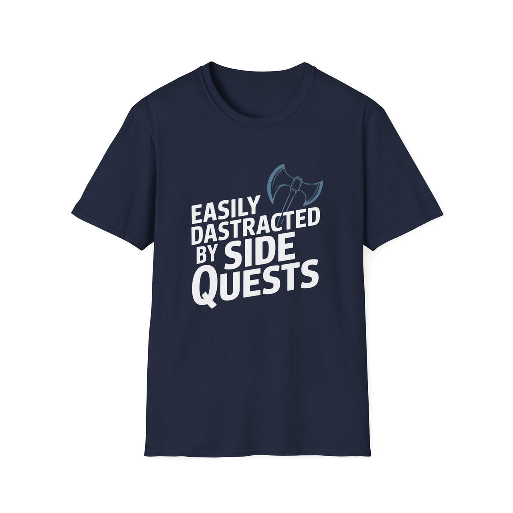 Easily Distracted By Side Quests T-Shirt — RPG Gamer Tee 4