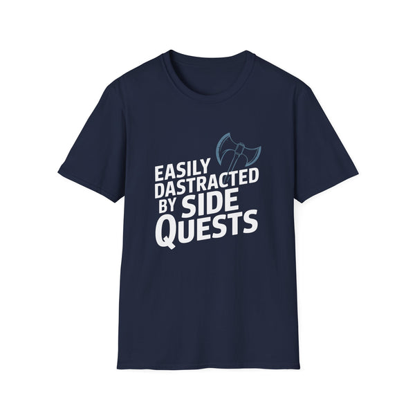 Easily Distracted By Side Quests T-Shirt — RPG Gamer Tee 4