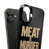 Premium Vegan Meat Is Murder iPhone Case | Vegan Gifts Slim Phone Cases Premium Vegan Meat Is Murder iPhone Case | Vegan Gifts Slim Phone Cases