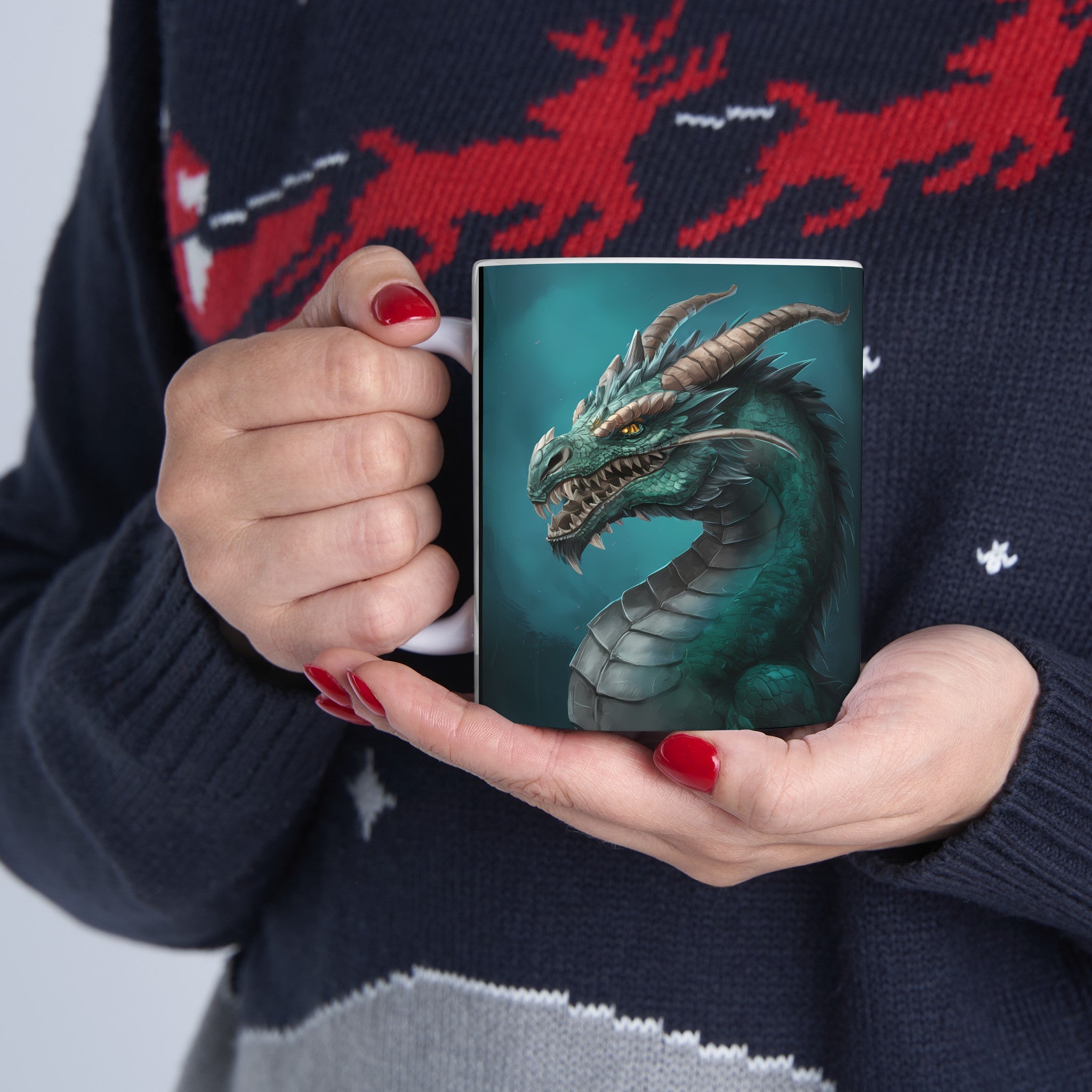 Fantasy Dragon RPG Mug | Role Playing Game Gift | Dragon Coffee Mug | RPG Fantasy Gift Ideas Mug 11oz 2