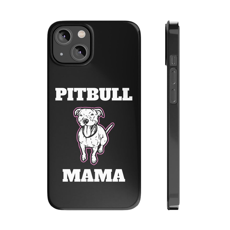 Premium Pitbull Mama 2 iPhone Case | Pitbull Gifts Slim Phone Cases
