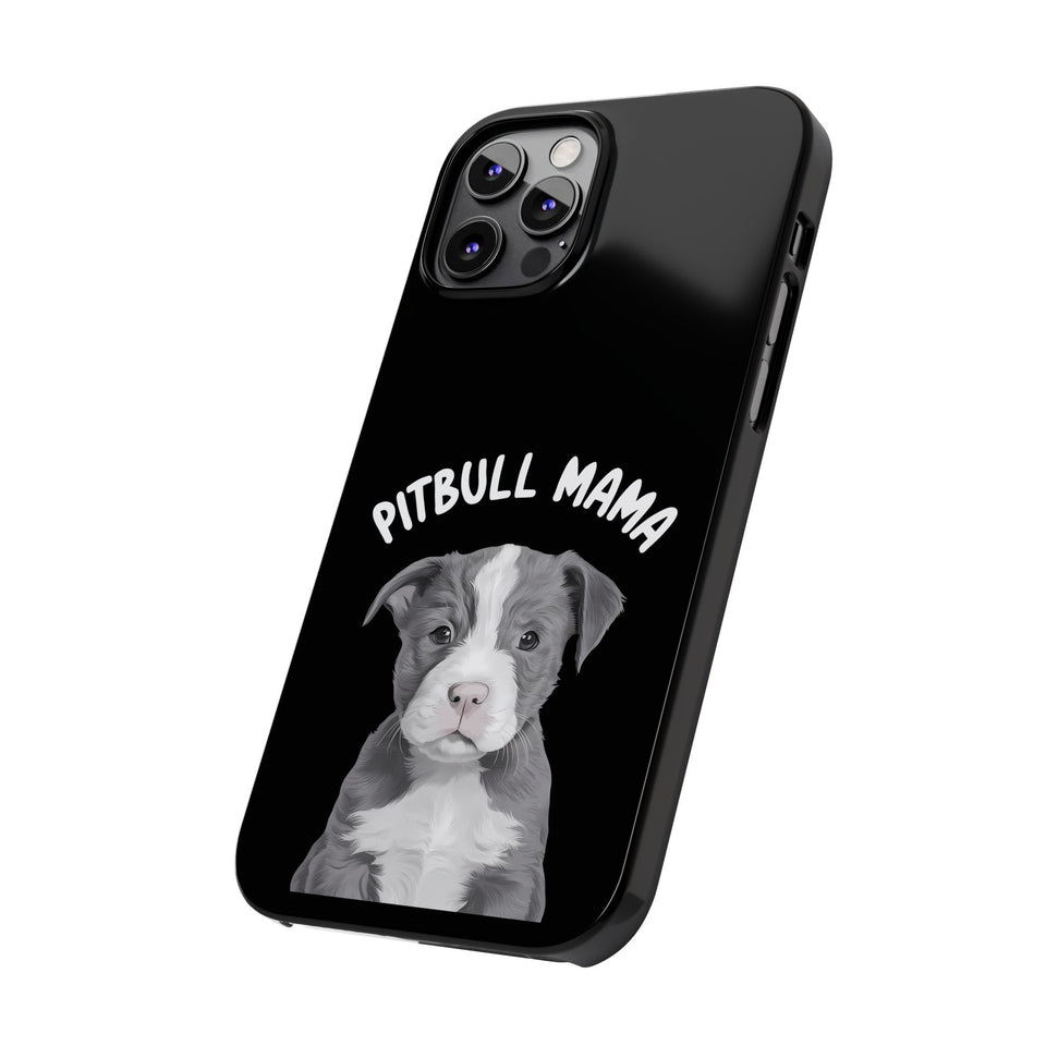 Premium Pitbull Mama iPhone Case | Pitbull Gifts Slim Phone Cases