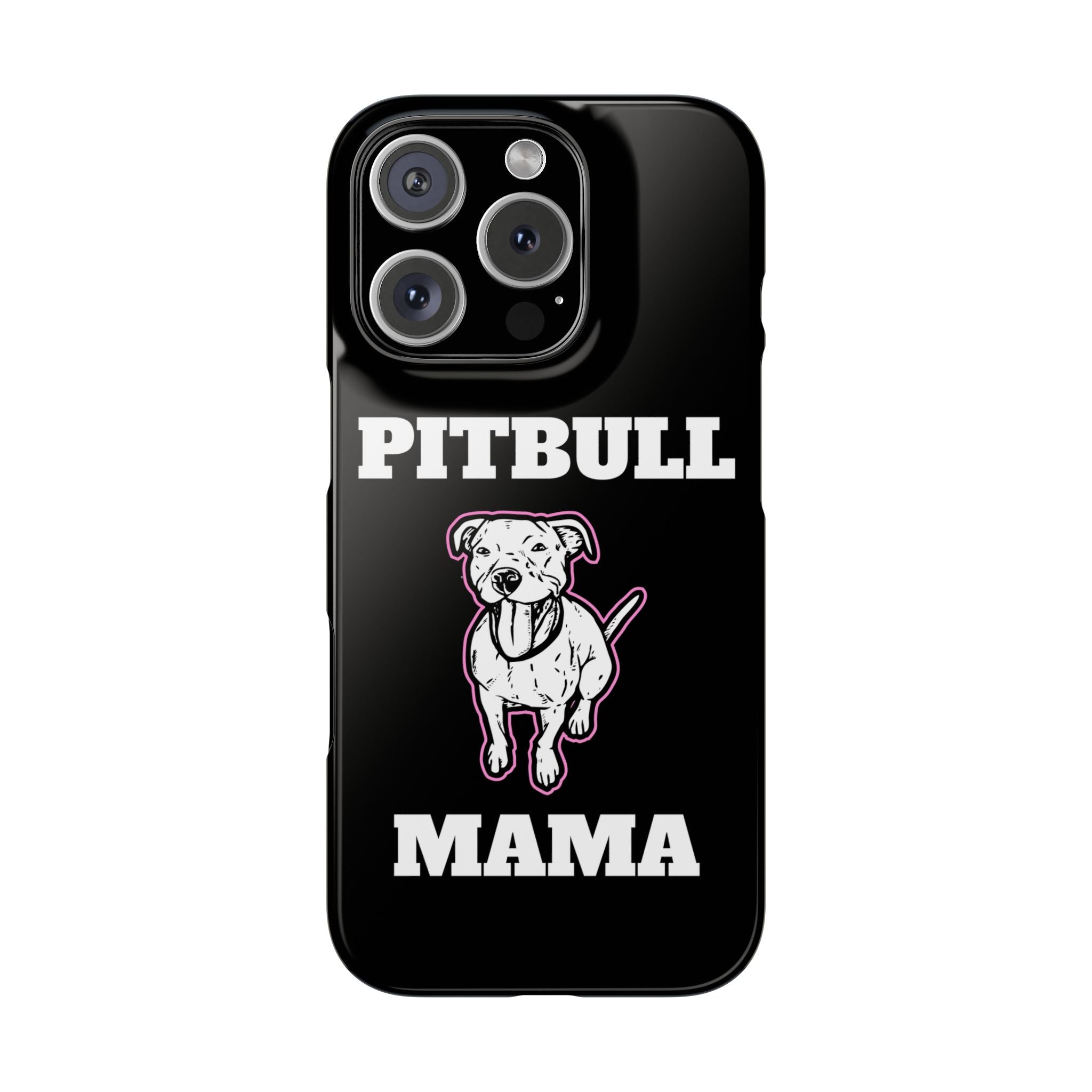 Premium Pitbull Mama 2 iPhone Case | Pitbull Gifts Slim Phone Cases