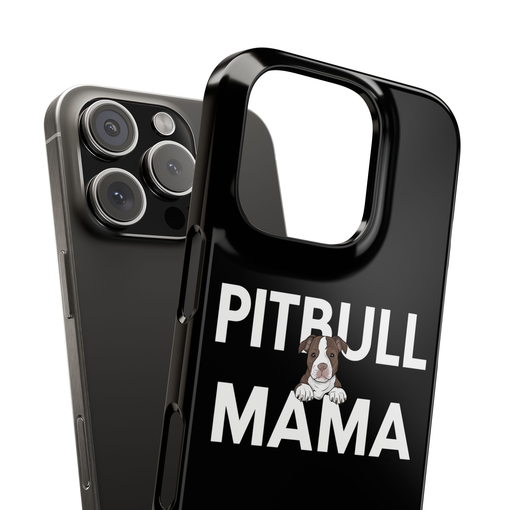 Premium Pitbull Mama 3 iPhone Case | Pitbull Gifts Slim Phone Cases