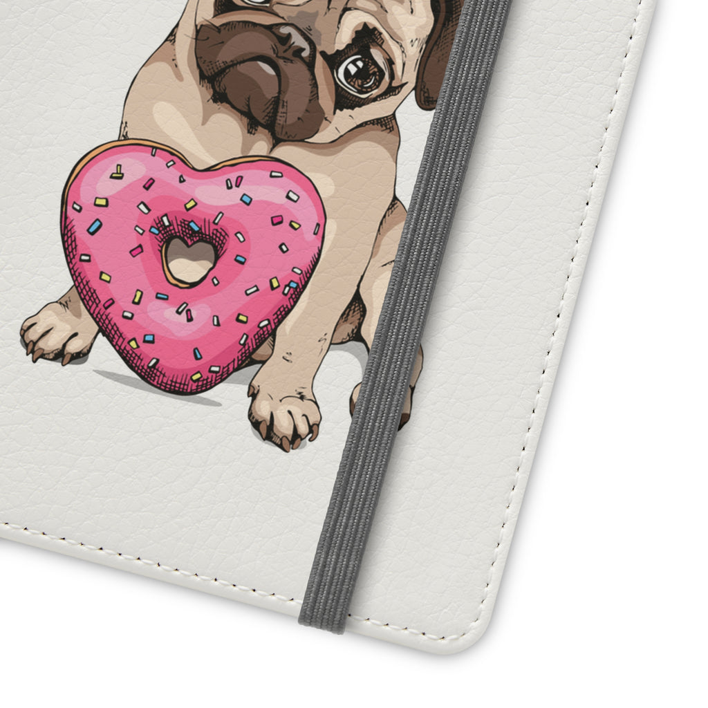 Pug Phone Case | I Love My Pug Wallet Phone Case | IPhone & Samsung Galaxy Pug Flip Cases White