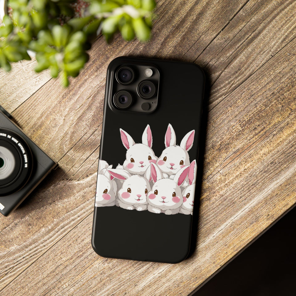 Premium Cute Rabbit iPhone Case | Rabbit Gifts Slim Phone Cases