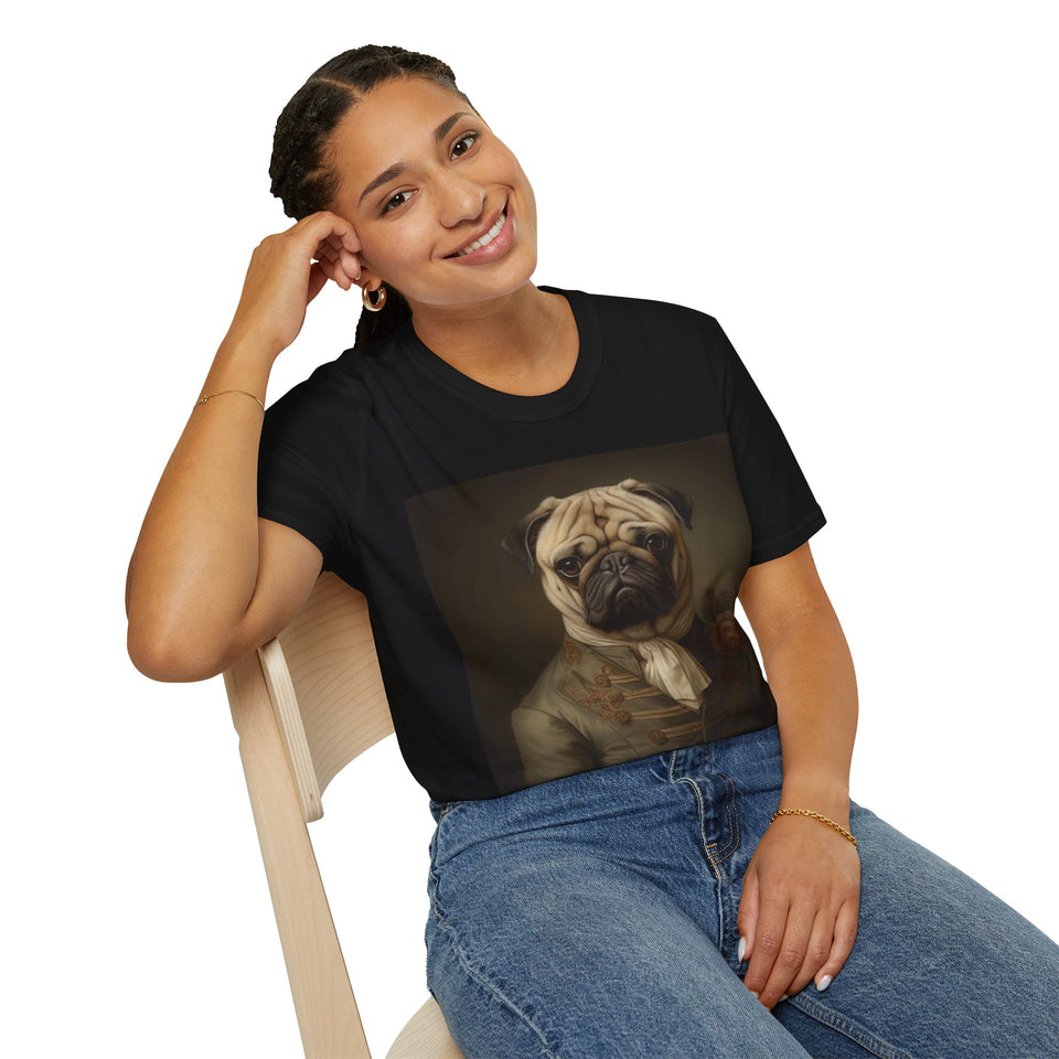 Classical Pug Shirt | Pug Presents | Pug Gift | Pug Painting T Shirt