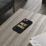 Premium Vegan Meat Is Murder iPhone Case | Vegan Gifts Slim Phone Cases Premium Vegan Meat Is Murder iPhone Case | Vegan Gifts Slim Phone Cases