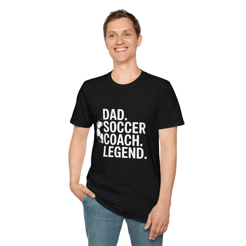 Dad Soccer Coach Legend Unisex Softstyle T-Shirt