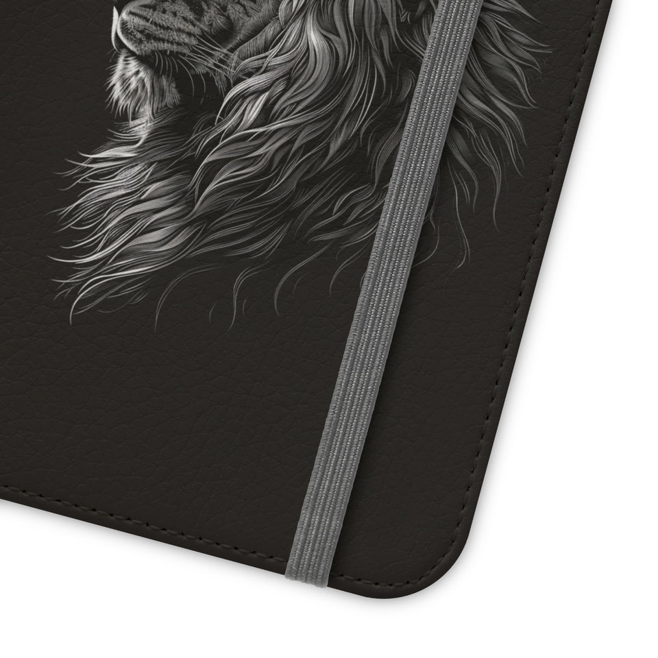 Lion Phone Case | Lion Wallet Phone Case Gifts | IPhone & Samsung Galaxy Lion Flip Cases