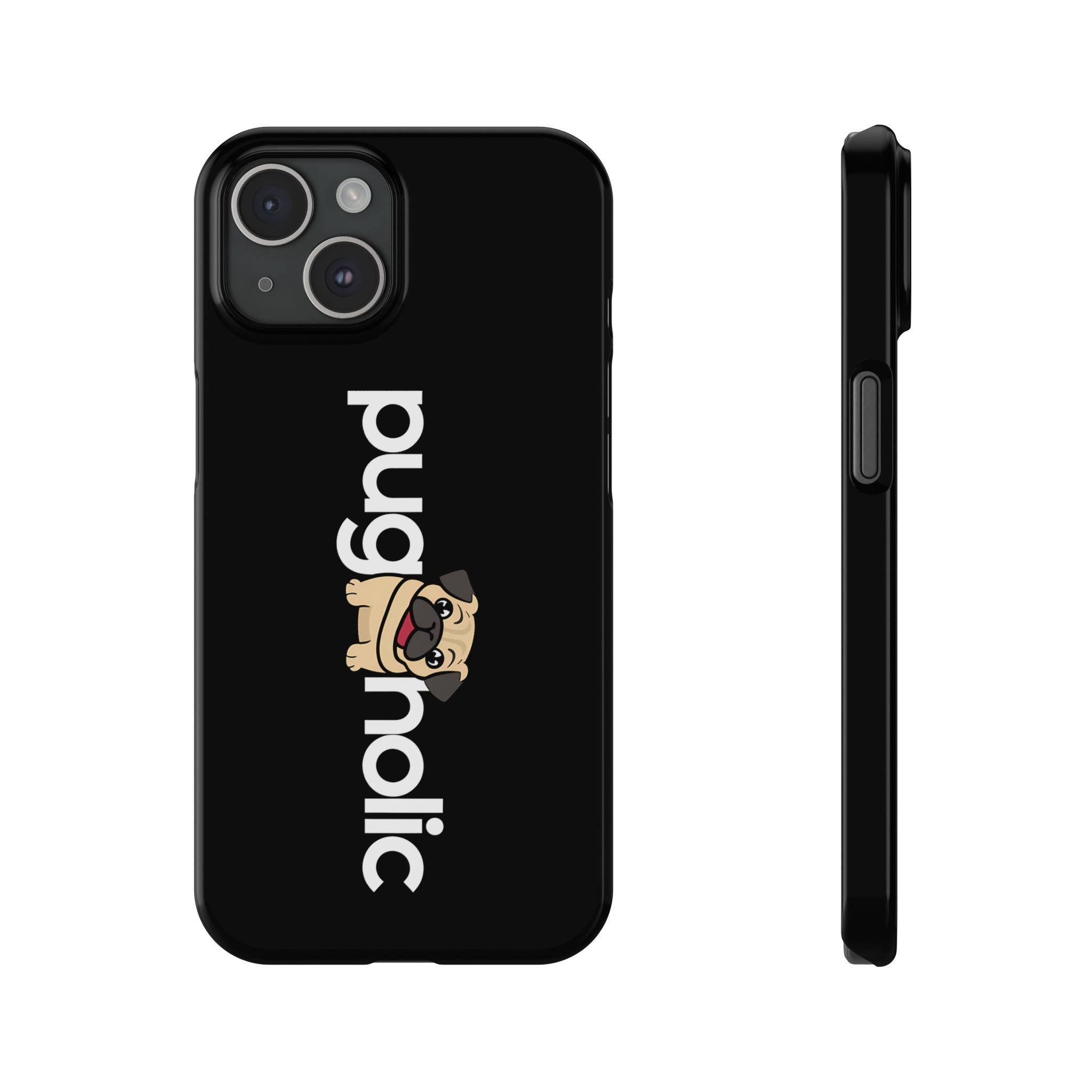 Premium Pugaholic Pug iPhone Case | Cute Pug Gifts Slim Phone Cases Secondary image
