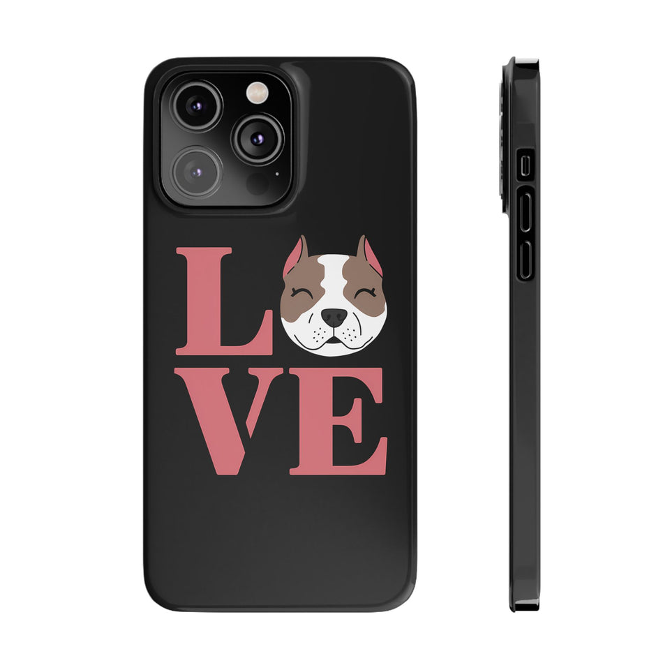 Premium Love Pitbulls iPhone Case | Pitbull Gifts Slim Phone Cases