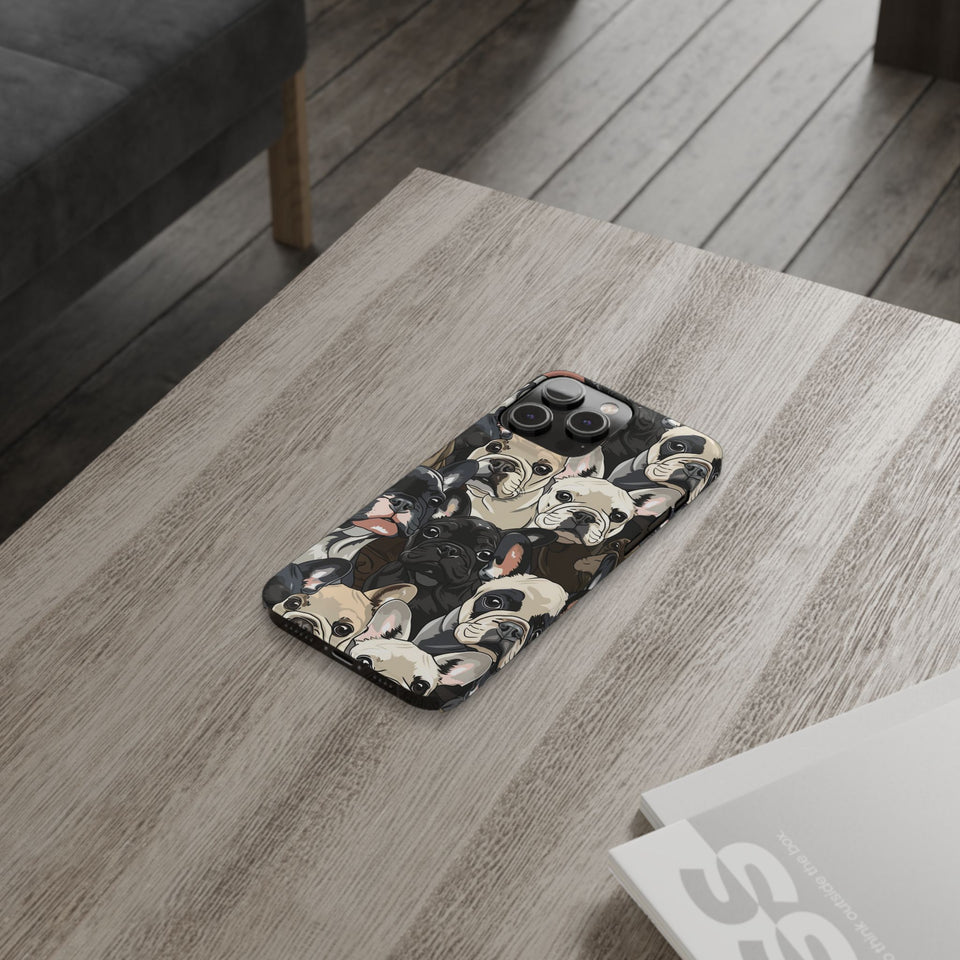Premium French Bulldogs iPhone Case | Cute Frenchie Gifts Slim Phone Cases