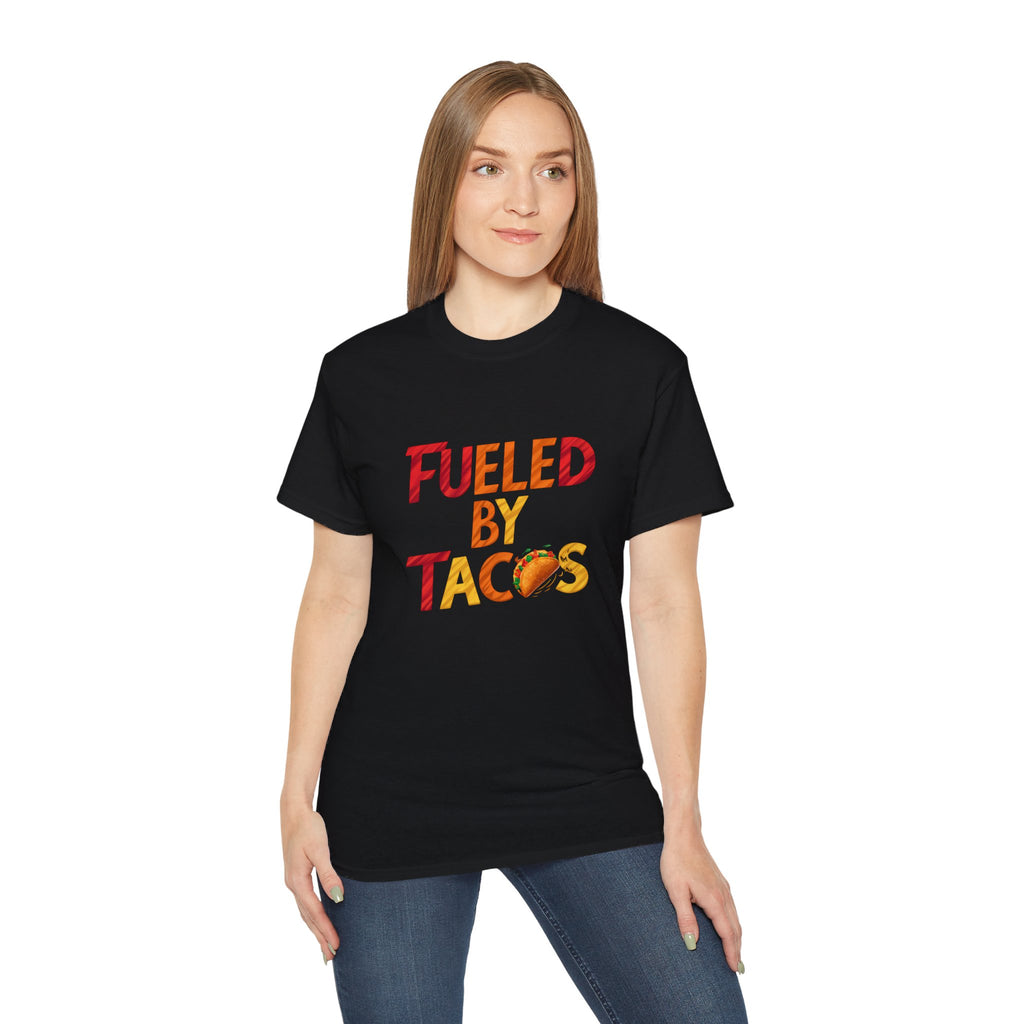 Fueled By Tacos Shirt | Tacos Gift | Tacos Lover Merchandise | Tacos Gifts | Tacos Presents Unisex T-Shirt