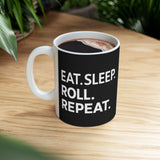 Brazilian Jiu Jitsu Eat Sleep Roll BJJ Ceramic Mug | Brazilian Jiu Jitsu Gifts (11oz) Brazilian Jiu Jitsu Eat Sleep Roll BJJ Ceramic Mug | Brazilian Jiu Jitsu Gifts (11oz)