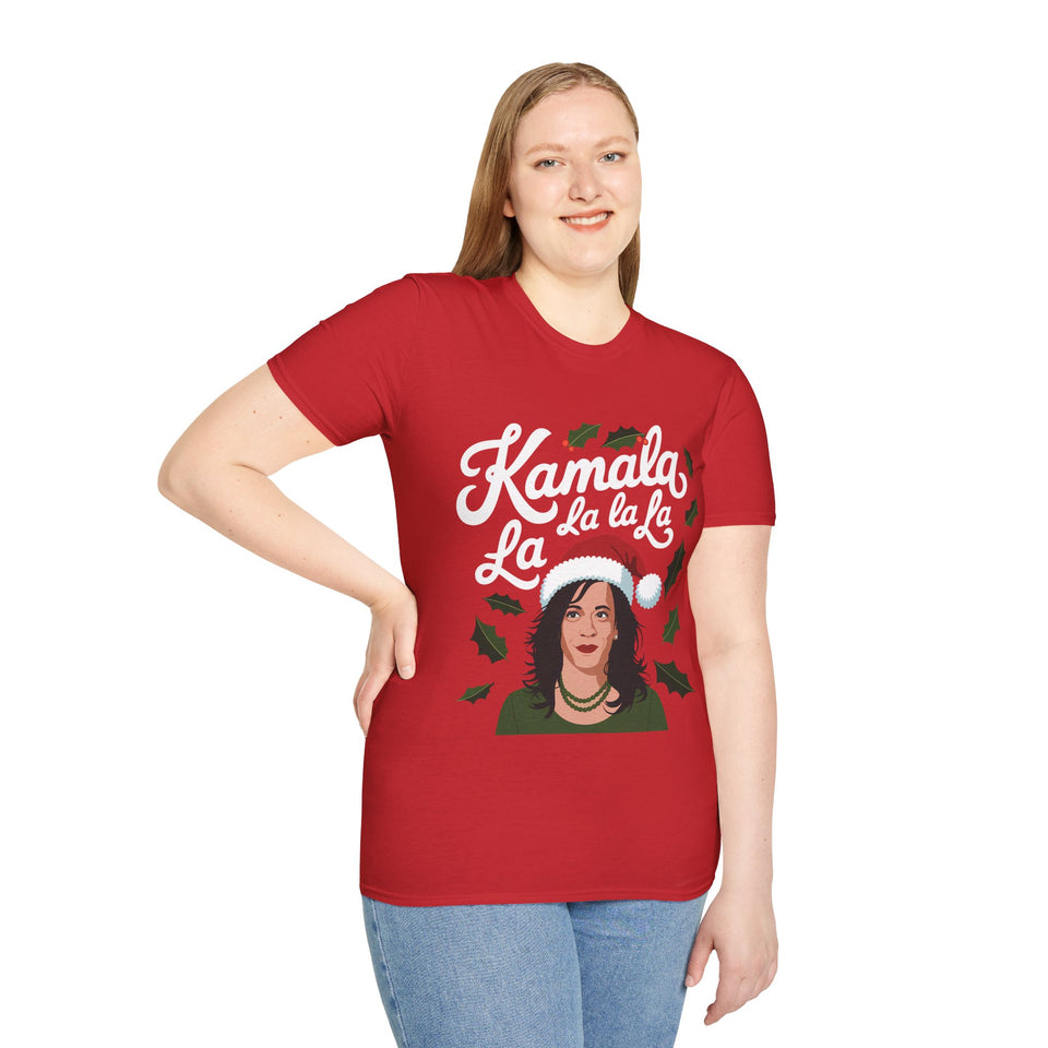 Kamala La La La Kamala Harris Ugly Xmas T-Shirt 2 | Kamala Harris Christmas Gift Unisex T-Shirt