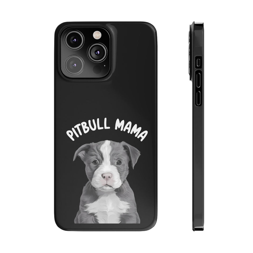 Premium Pitbull Mama iPhone Case | Pitbull Gifts Slim Phone Cases