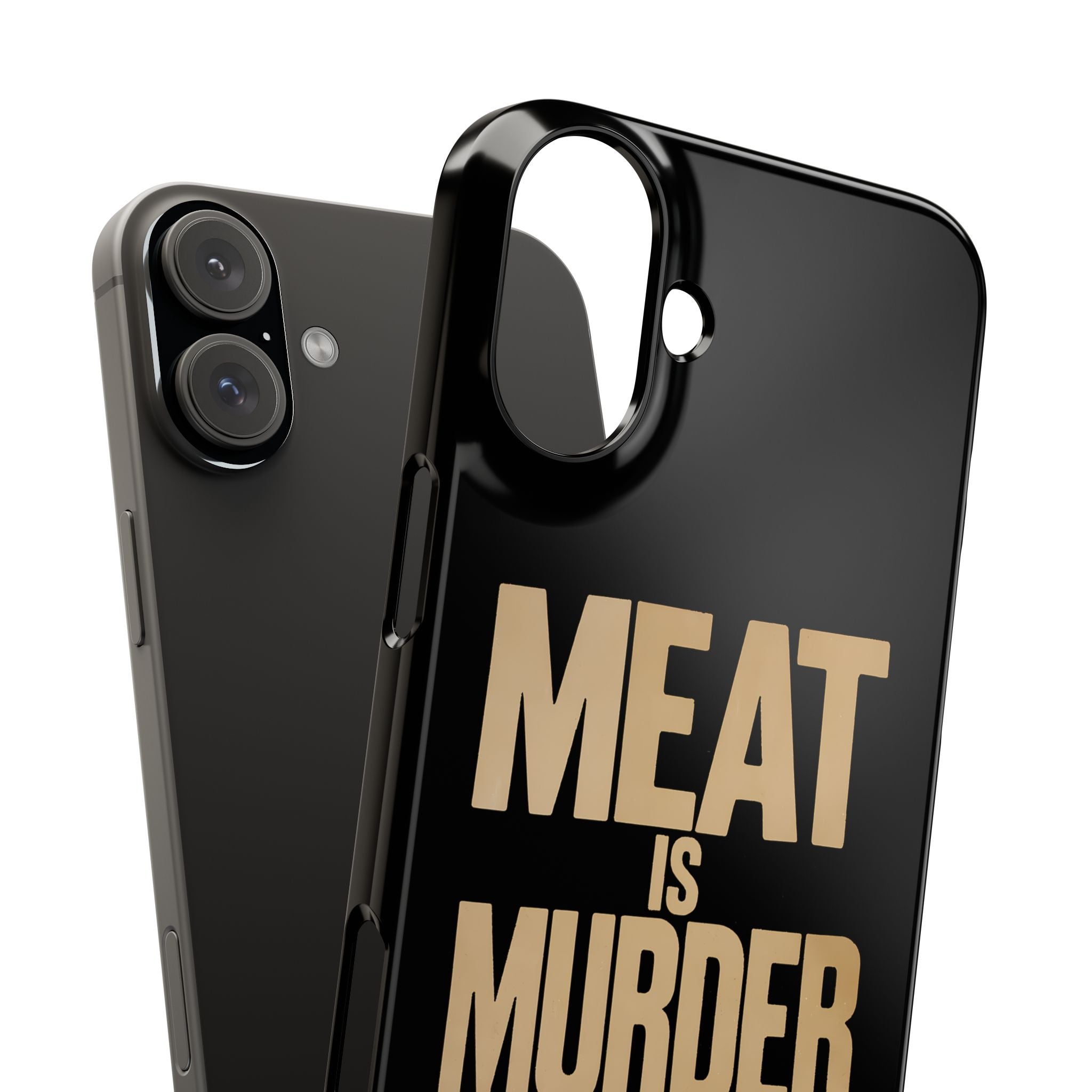 Premium Vegan Meat Is Murder iPhone Case | Vegan Gifts Slim Phone Cases