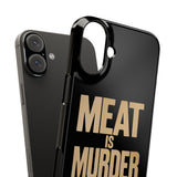 Premium Vegan Meat Is Murder iPhone Case | Vegan Gifts Slim Phone Cases Premium Vegan Meat Is Murder iPhone Case | Vegan Gifts Slim Phone Cases