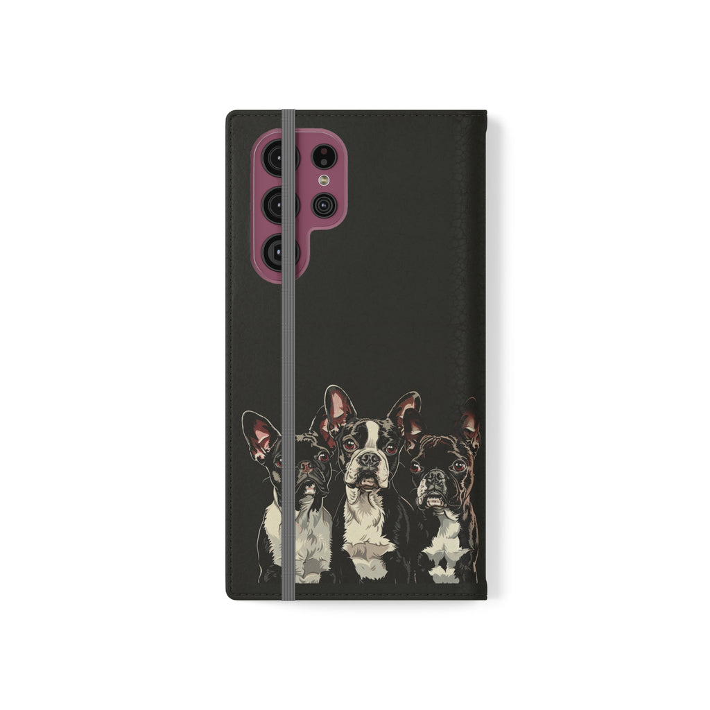 Boston Terrier Phone Case | Boston Terrier Wallet Phone Case | IPhone & Samsung Galaxy Boston Terrier Flip Cases