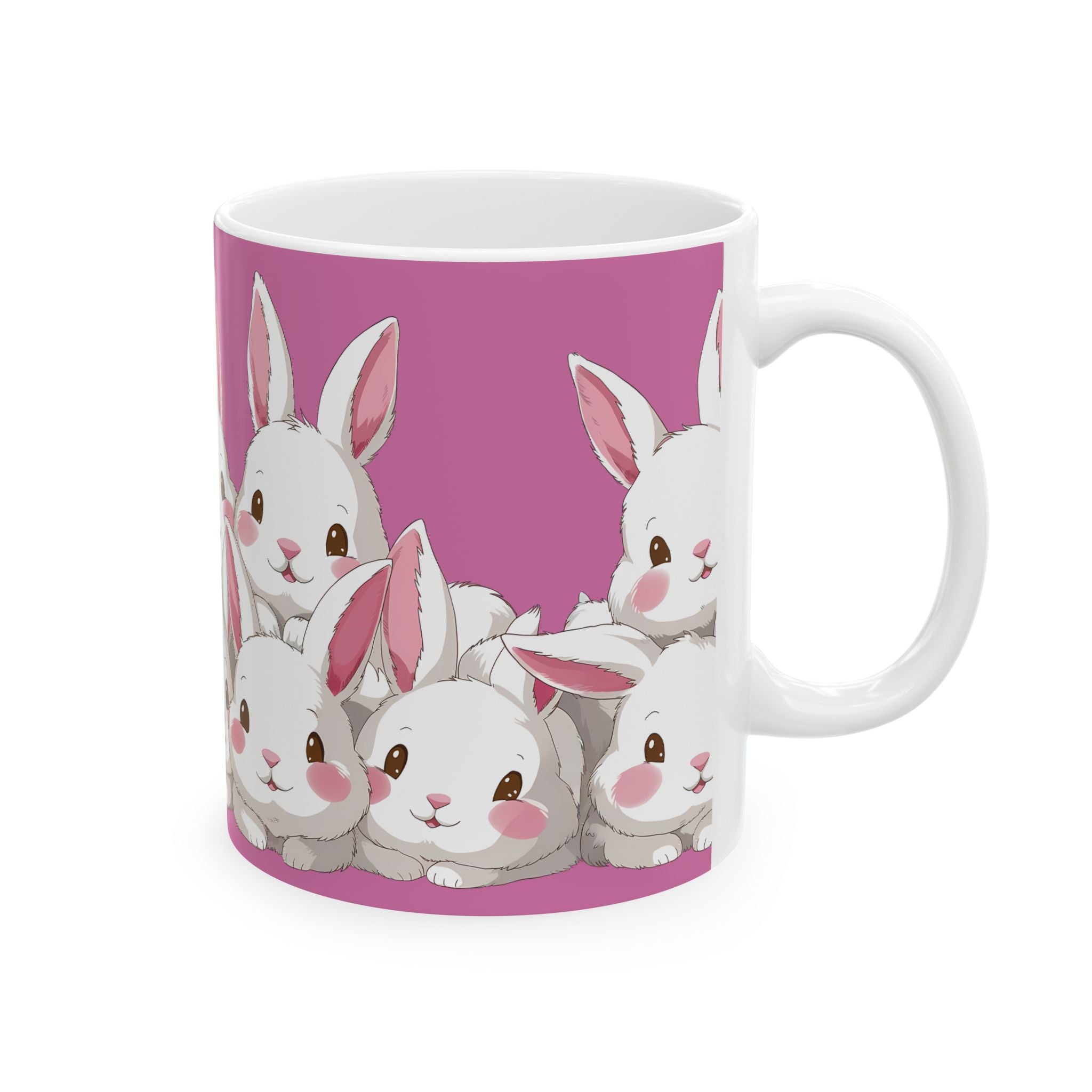 Cute Anime Rabbits - Rabbit Ceramic Mug | Cute Anime Rabbits - Rabbit Gifts (11oz)