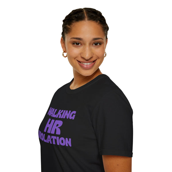 Walking HR Violation T-Shirt — Funny Workplace Humor Tee