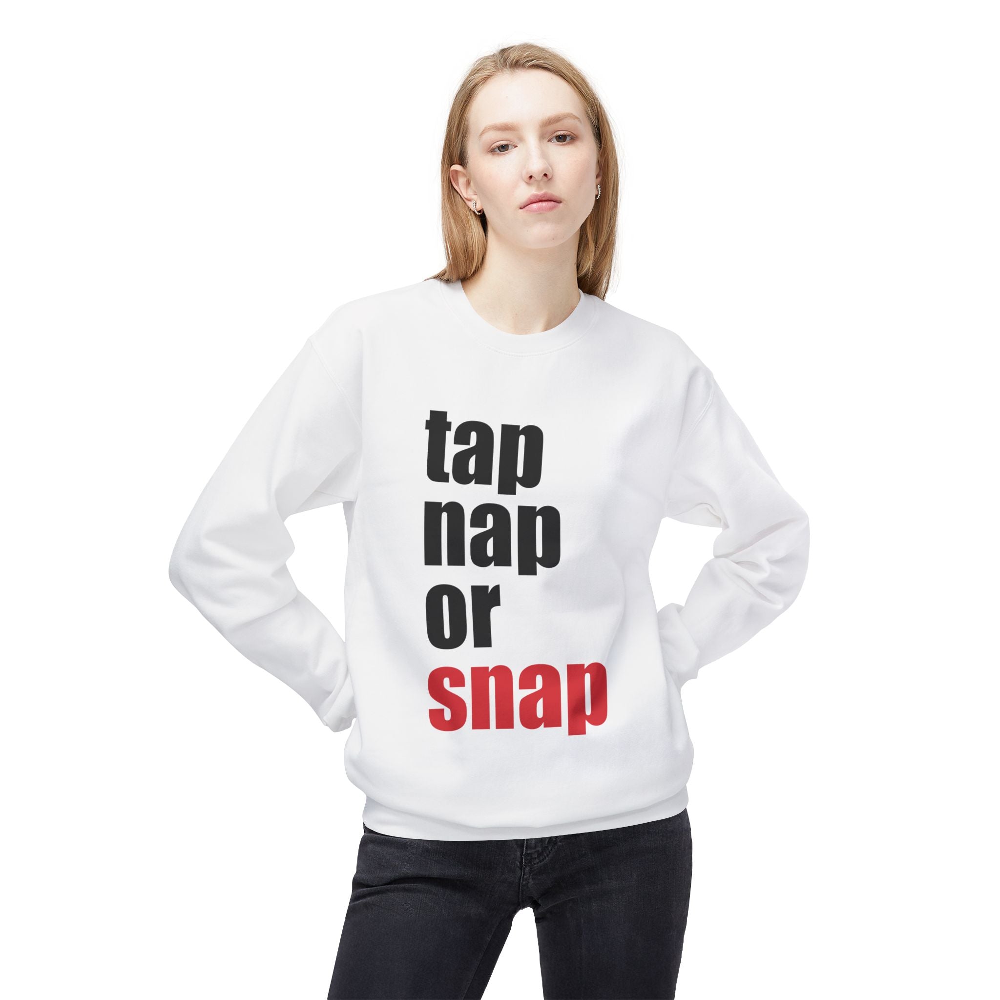 Brazilian Jiu Jitsu Tap Nap Or Snap BJJ Unisex Midweight Softstyle Fleece Crewneck Sweatshirt
