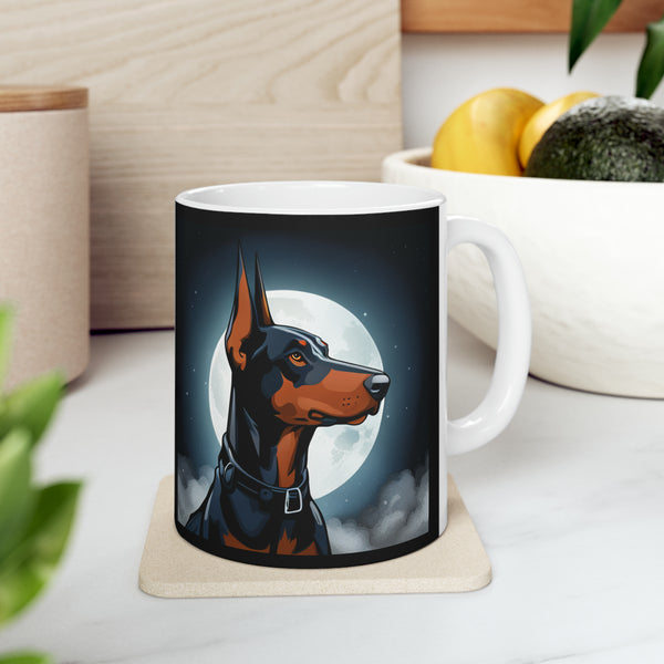 Doberman Mug | Doberman Gifts | Doberman Presents Moon Ceramic Mug 11oz