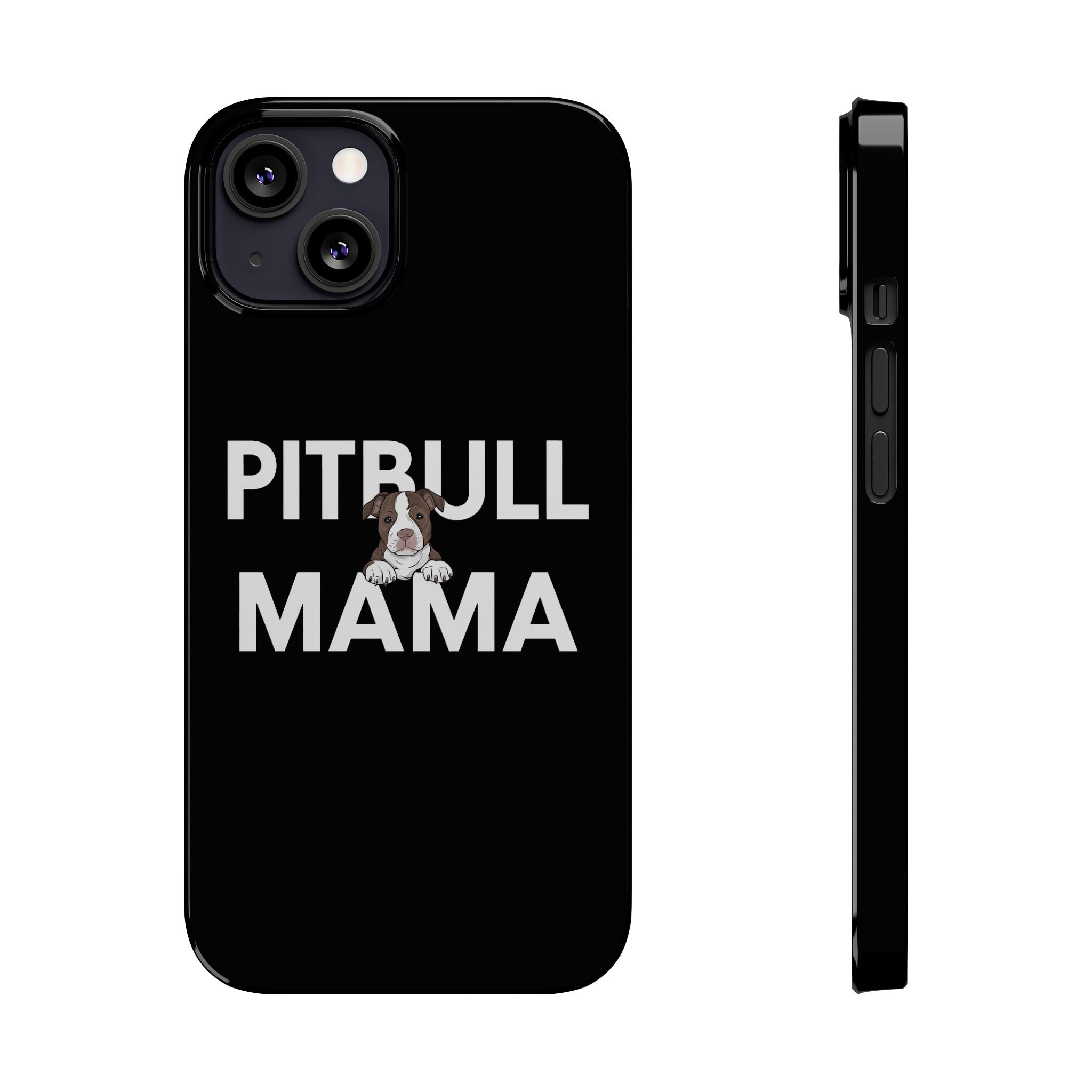 Premium Pitbull Mama 3 iPhone Case | Pitbull Gifts Slim Phone Cases