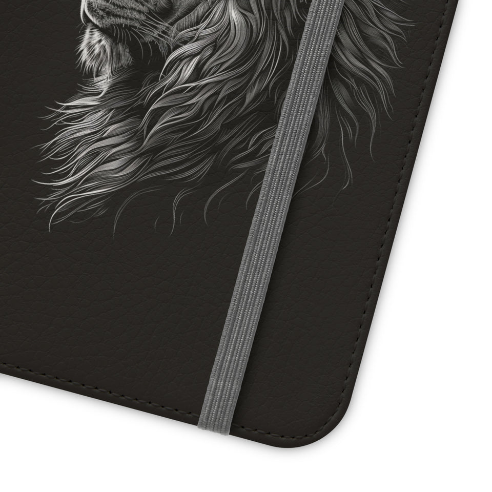 Lion Phone Case | Lion Wallet Phone Case Gifts | IPhone & Samsung Galaxy Lion Flip Cases