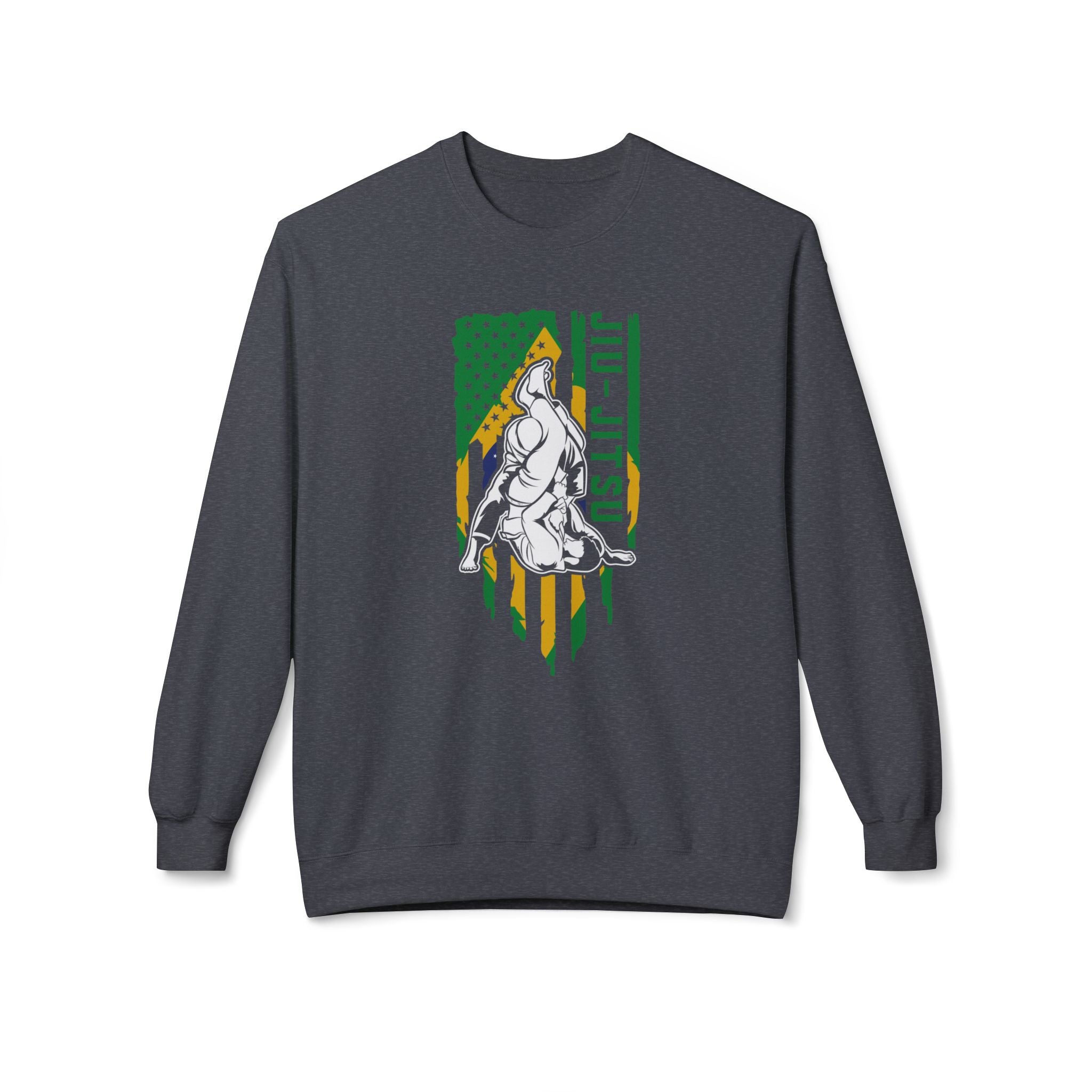 Brazilian Jiu Jitsu Armbar Flag BJJ Unisex Midweight Softstyle Fleece Crewneck Sweatshirt Secondary image