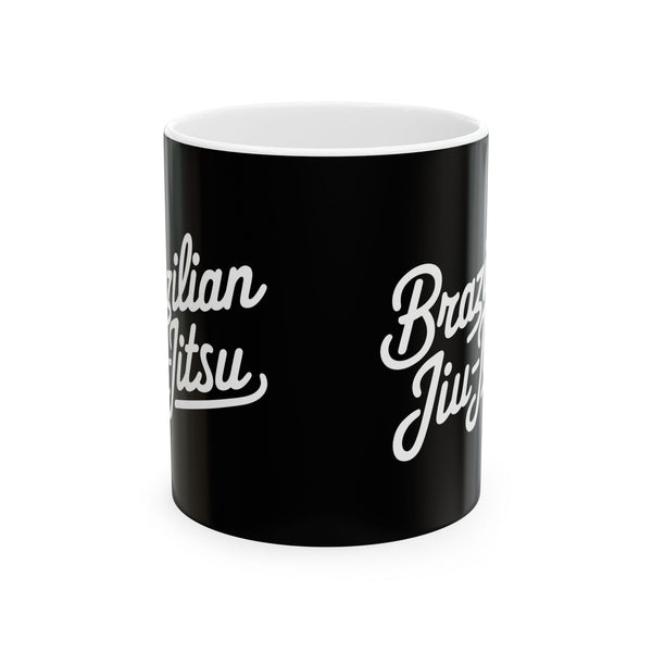 Brazilian Jiu Jitsu Cursive BJJ Ceramic Mug | Brazilian Jiu Jitsu Gifts (11oz)