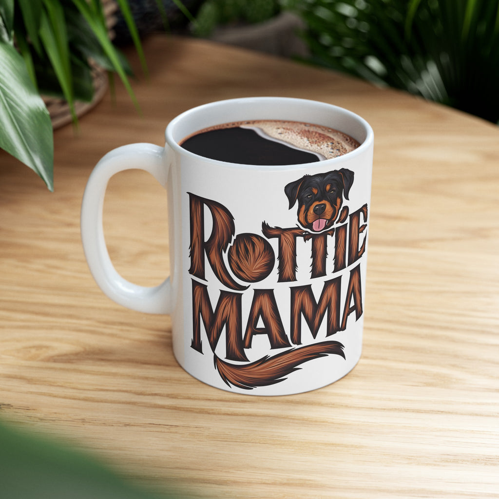 Rottie Mama Rottweiler Mug 2 | Rottweiler Gifts | Gifts For Rottweiler Ceramic Mug 11oz