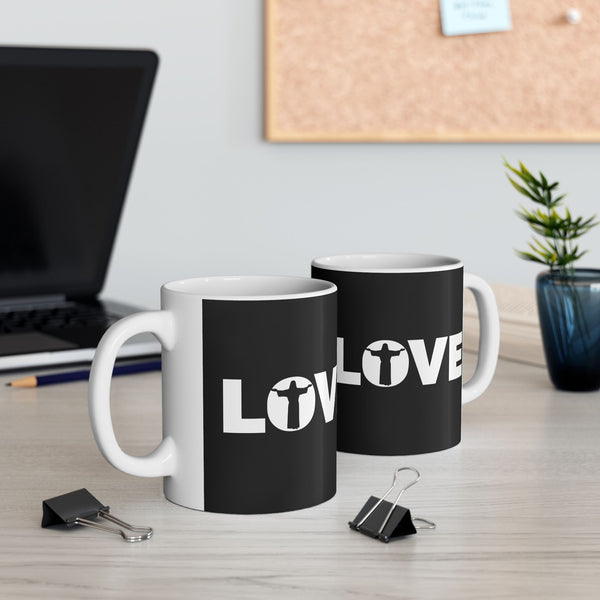 Love Jesus Ceramic Mug | Love Faith In Jesus Gifts (11oz)