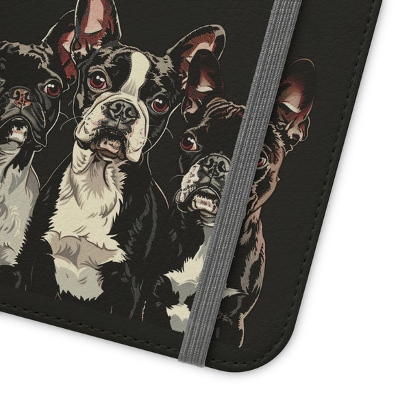 Boston Terrier Phone Case | Boston Terrier Wallet Phone Case | IPhone & Samsung Galaxy Boston Terrier Flip Cases