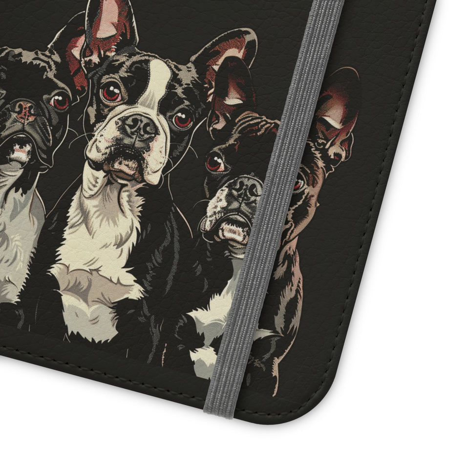 Boston Terrier Phone Case | Boston Terrier Wallet Phone Case | IPhone & Samsung Galaxy Boston Terrier Flip Cases