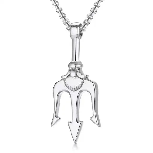 Cool Trident Pendant Necklace