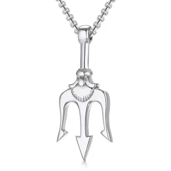 Cool Trident Pendant Necklace